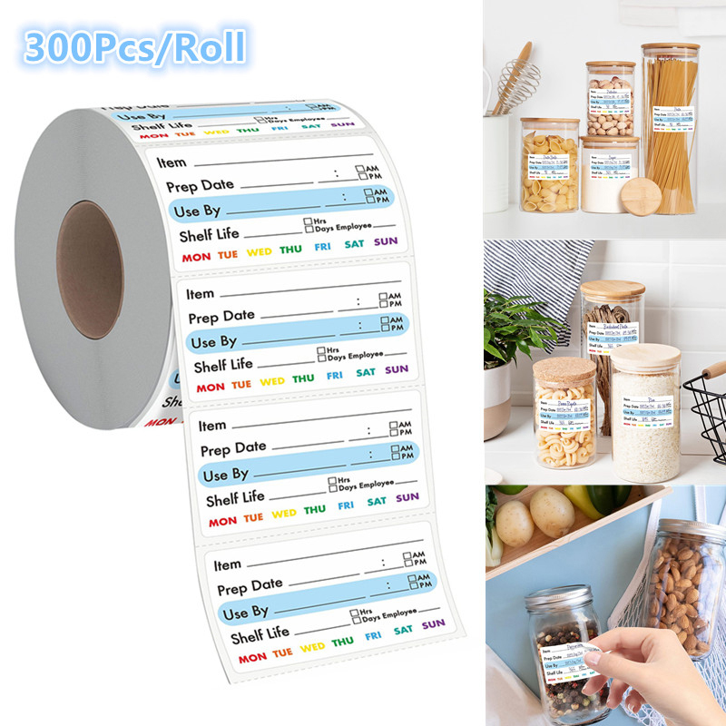 Food Snacks Label - 300 Pezzi/Rotolo Etichette Adesive per Alimenti,