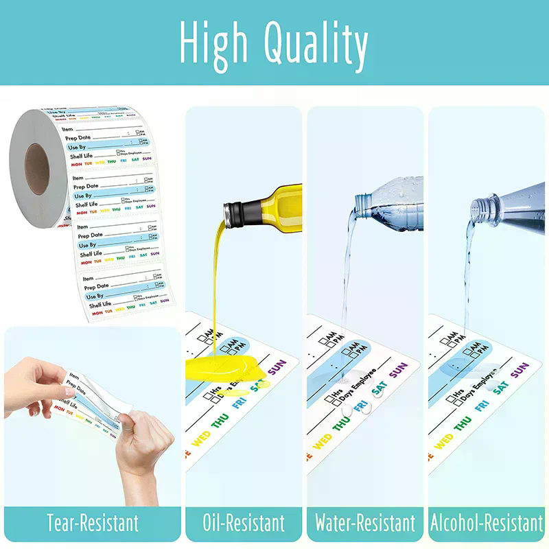 Food Snacks Label - Etichette Adesive per Cucina, Etichette per