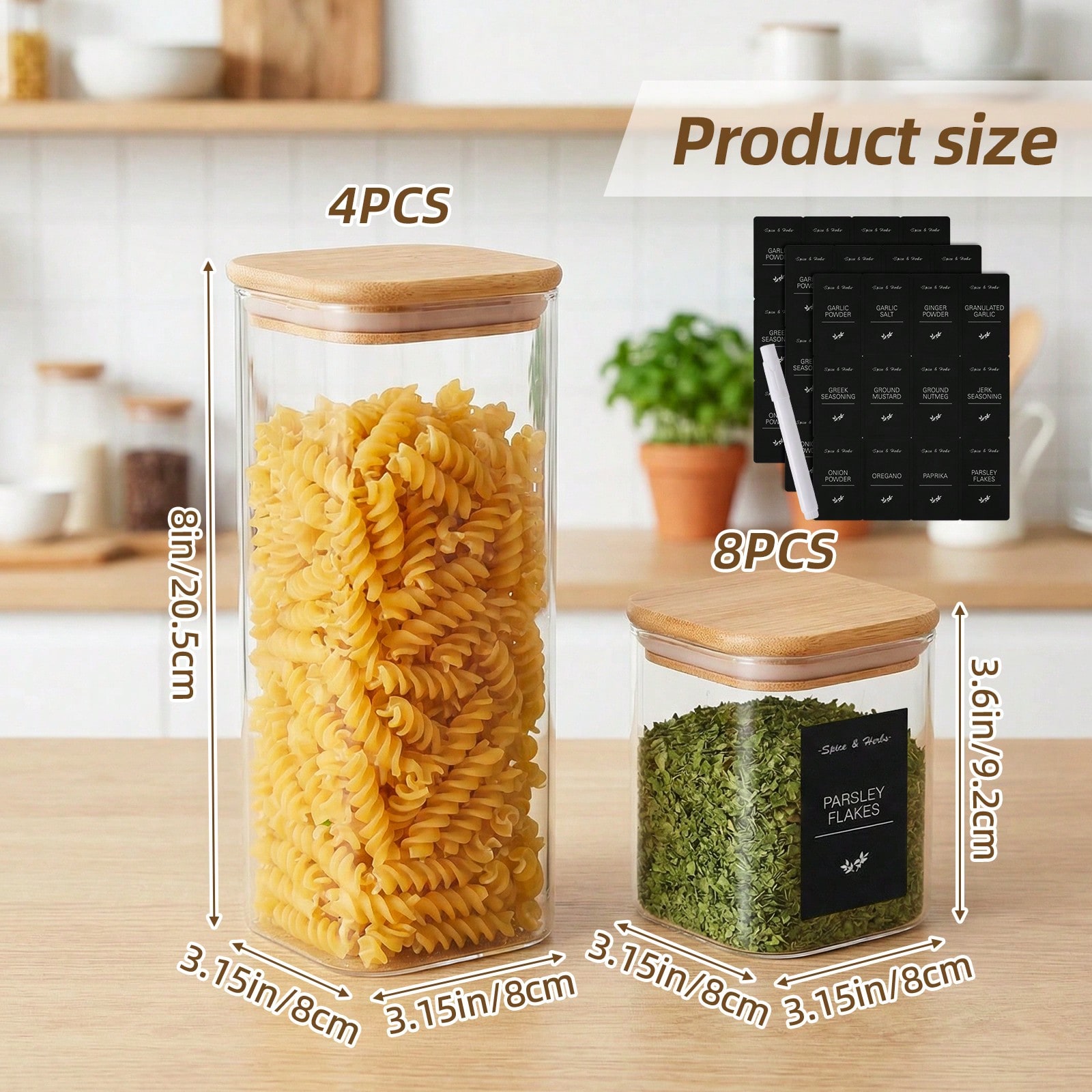Contenitori in vetro per alime - Food Snacks Label recensione e prezzo