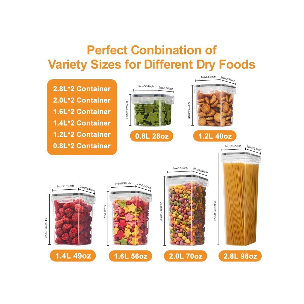 Set da 24 contenitori ermetici - Food Snacks Label recensione e prezzo