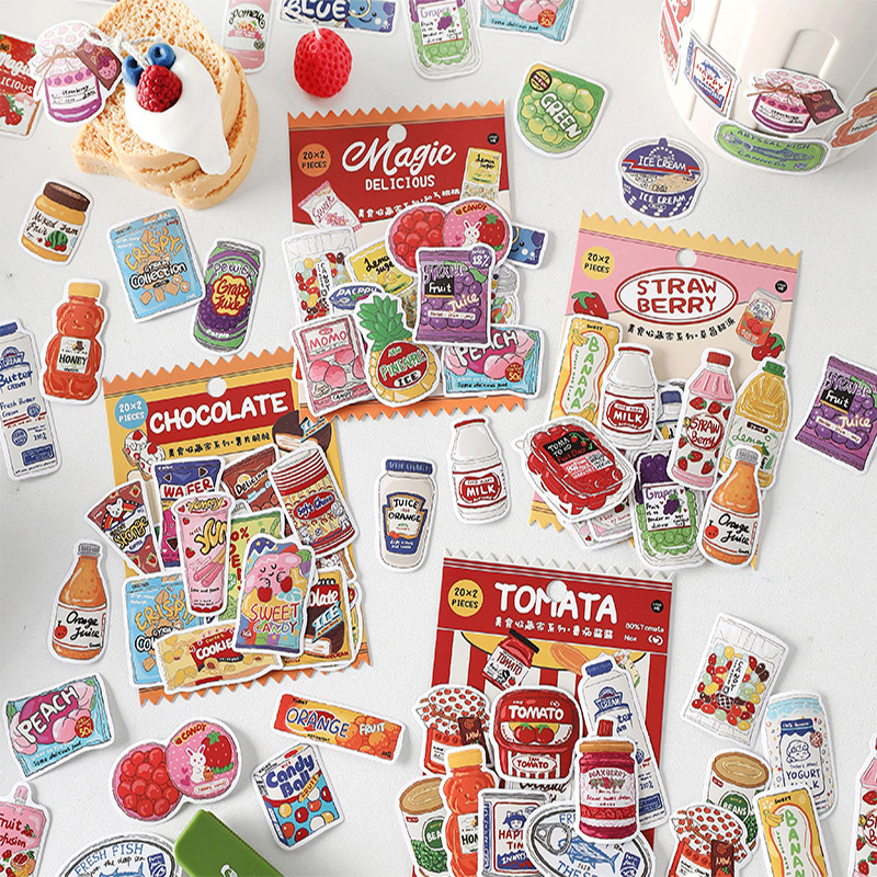 Adesivi Carini a Tema Cibo, Et - Food Snacks Label recensione e prezzo